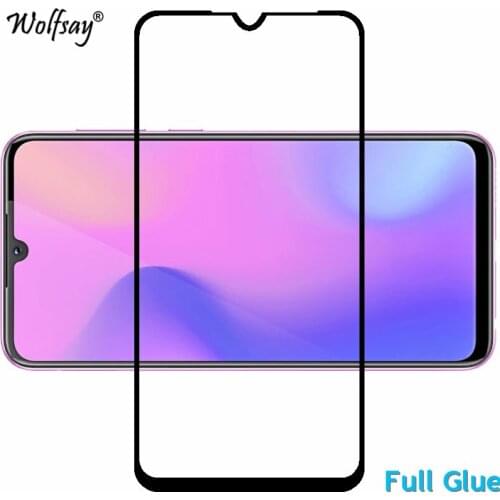 1PCS Full Glue Screen Protector For Vivo Z1x Tempered Glass Full Cover Glass for Vivo Z1x 9H 2.5D Premium Film Wolfsay 6.38"