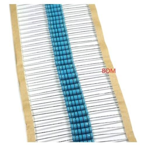 100pcs 2.2 ohm 1/4W 2.2R Metal Film Resistor 2.2ohm 0.25W 1% ROHS