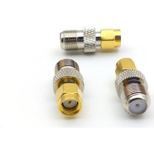 100pcs F Type Female Jack to RP-SMA Male Plug Center RF Coaxial Connector