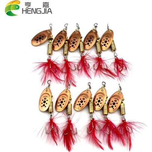 100pcs 6.5cm 5.3g hard metal trolling spinnerbait bass wobbler catfish pike carp trout perch fishing baits pesca fishing tackles
