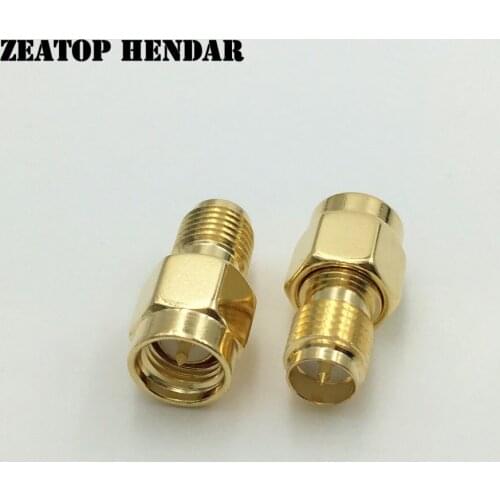 1000Pcs Brass Gold Plated SMA Male Jack to RP-SMA Female Plug Straight RF Coaxial Coax Adapter Connector