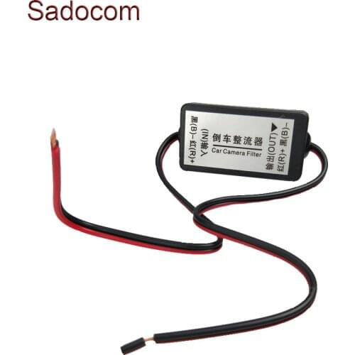 12V Power Filters Reversing Rectifier Ballasts For Solve Rear View Camera Ripple Splash Screen Interference Relay Filter White