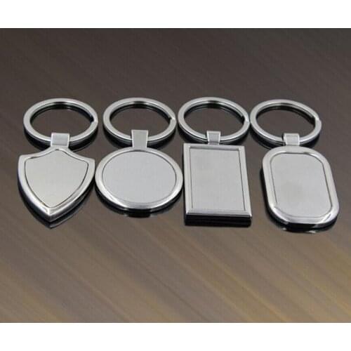 200pcs/lot 4 Designs Newest Metal Blank Keychains Advertising Custom LOGO Keyrings for Promotional Party Gifts Favor ZA5175