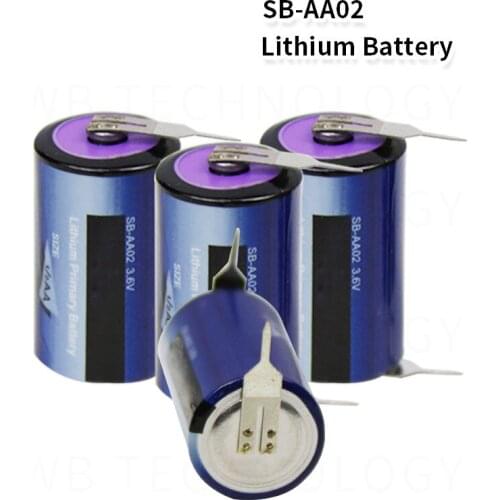 30pcs High Quality Korea Tekcell SB-AA02 3.6V LS14250 ER14250 lithium battery 1/2AA with solder pins SBAA02