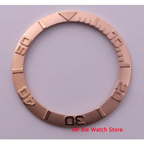 38mm Stainless steel silver gold Watch bezel insert for 40mm automatic watches
