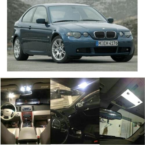 8x LED interior lighting complete set For BMW 3er E46 Compact reading light rear lights error free