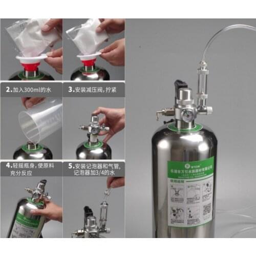 Aquarium CO2 Regulator, Solenoid, bubble counter, Check Valve, carbon dioxide DIY Bottle, Citric acid Baking soda 4L Canister