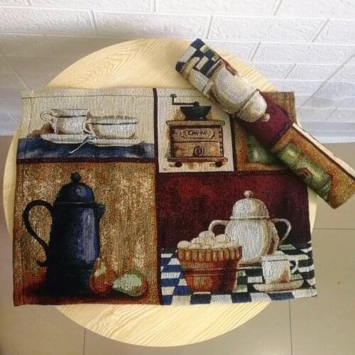 American British Flag Place Mat Rectangular Cotton Linen KitchenTable Mat High Quality Place Mats for Dining Table Party Decor