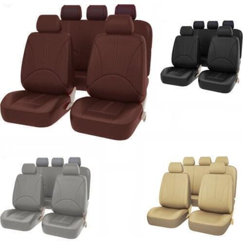 9PCS Leather Car Seat Covers For Cadillac CT6 ATS DeVille XTS Escallade XT5 CTS STS DTS SLS XLR Seat Cushion Cover Accessories