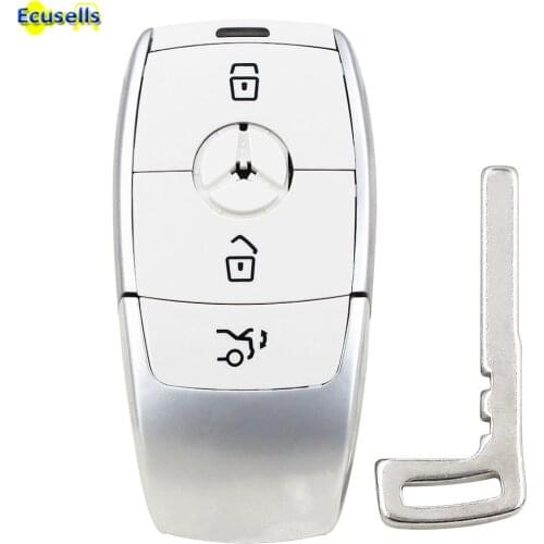 3 Button Smart Remote Key Case shell for Mercedes Benz C200L E300L S320 S350L GLC White color