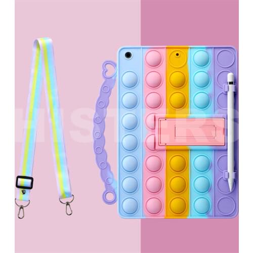 Push It Bubble Stress-Relieve Silicone Cover Case for iPad Mini 5 Air 1 2 3 4 10.5 10.9 10.2 2019 2020 Pro 11 2021 2018 9.7 2017