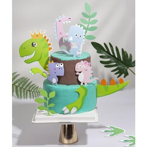 Dinosaur Birthday Cake Decor Dinosaur Cake Topper Safari Birthday Jungle Birthday Party Happy Birthday Party Decor Kids Boy Fav