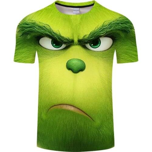 Summer New Funny T shirts Male Female Kid 3D Print Cute Animal Face Streetwear Breathable O-Neck Tops Wholesale Discount