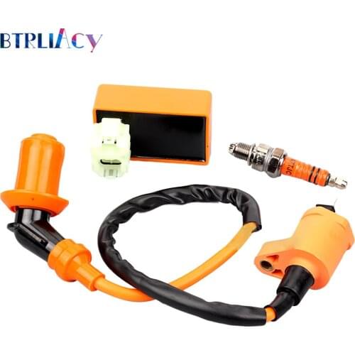 BTRLIACY 6 Pin Racing CDI Ignition Coil Spark Plug For GY6 50cc 125cc 150cc 139QMB 152QMI 157QMJ Scooter ATV TaoTao