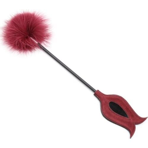 38cm Red BDSM Sex Flirt Clit Tickler Whip Bird Feather Flogger Sex Toys bdsm Bondage Slave Erotic Toy SM for Couples Adult Games