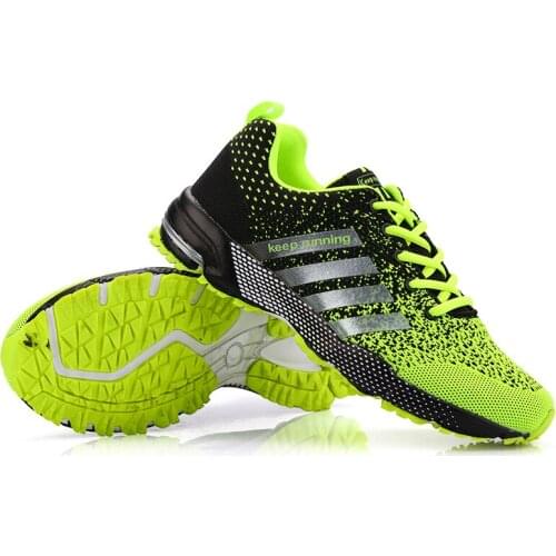 Running Shoes Men Breathable Lightweight Non-slip Sneakers Unisex Jogging Sport Shoes Walking Shoes Pink Green Zapatillas Mujer