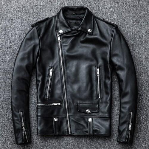 New Genuine Leather Jacket Men Spring Autumn Sheepskin Coat Real Leather Jackets Short Chaqueta Cuero Hombre | 203202050369