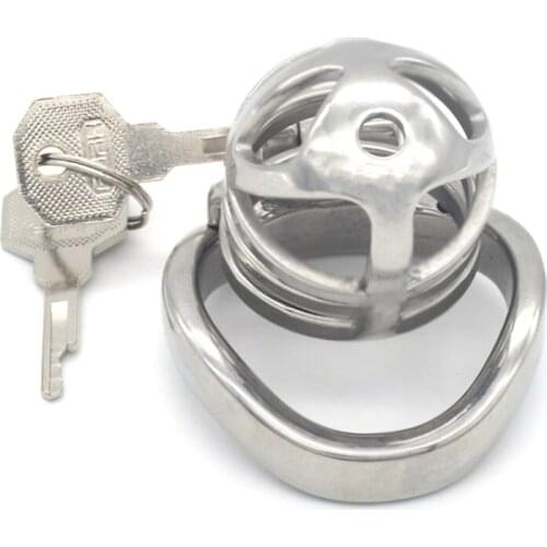 Metal Hollow Cock Cage Adult Products Male Chastity Device Chastity Lock Bird Cage with Sex Flirting Sex Toys for Men G242A