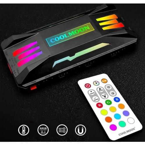 Multiform HUB SATA Fan Power Supply 1 To 8 HUB Fan Molex 4P Or SATA Power To 5V 3pin ARGB Controller Support Water Block Fan