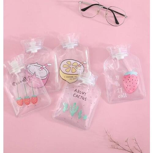 Cartoon Reusable Ice Pack Cute Mini Transparent Hot Water Bottles Small Portable Hand Warmer Water Cooling Cold Cool Ice Bag