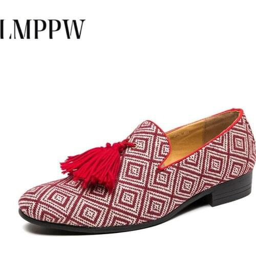 2021 New Mens Chinese-Style Tassel Loafers Fashion Large Size England Grid Set Foot Shoes Lazy Shoes 48 Men Luxury Brand Shoes2