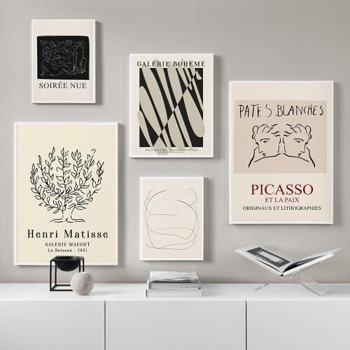 Wall Art Canvas Painting Picasso Matisse Abstract Girl Flower For Living Room Home Decor Nordic Posters And Prints Wall Pictures