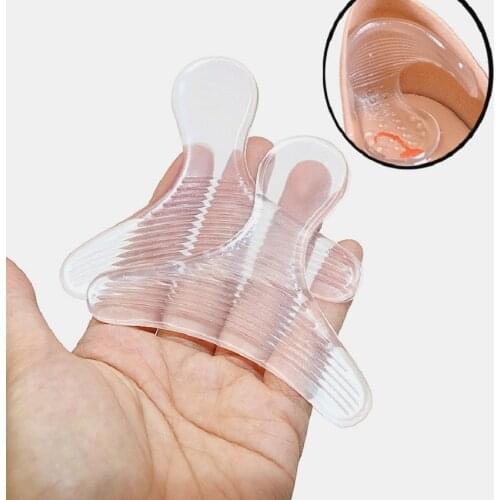 1 Pair Invisible Silica Gel Inserts Women Insole Transparent Slip-Resistant Foot Shoes Stickers For High Heel Shoe