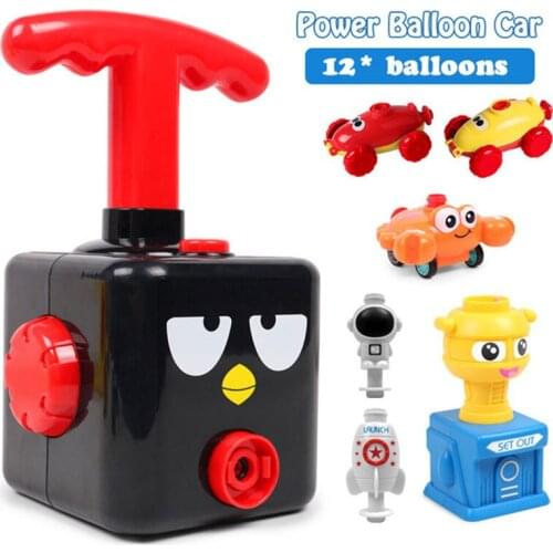 New Inertial Power Balloon Car Forces Inflatable Balloons Toy Car Balloon Astros Education Science Experiment For Christmas Gift