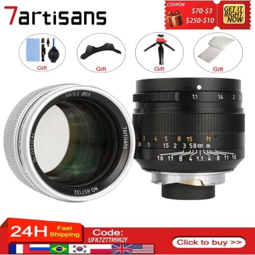 7 Artisans 50mm F1.1large Aperture Paraxial M-mount Lens For Leica Cameras M-m M240 M3 M5 M6 M7 M8 M9 M9p M10 Free Shipping