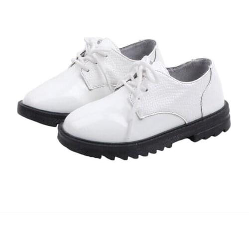 Autumn Boys Microfiber Leather Casual Loafers Baby/Toddler/Little Kid Black White Flats Children School Uniform Dress Shoe