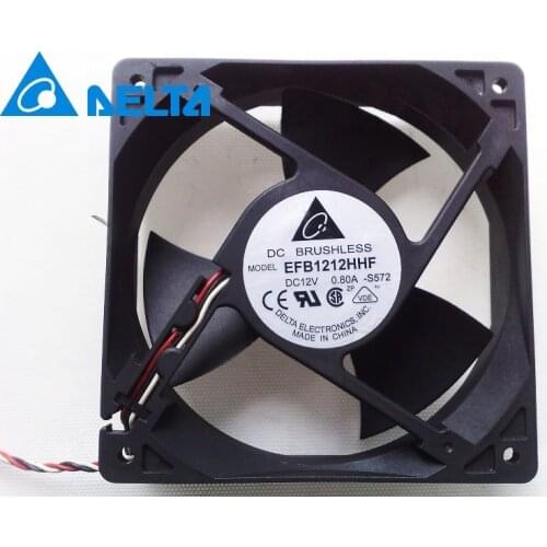 1pcs EFB1212HHF 120mm 12cm DC 12V 0.80A server axial cooling fan