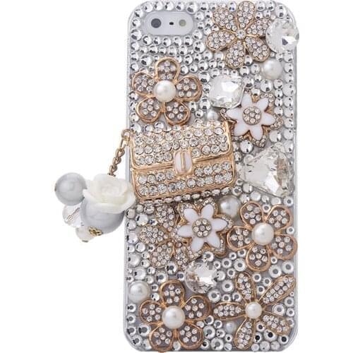 Bling Luxury Crystal Rhinestone Bag Design Diamond Phone Cases For Samsung S10 S9 S8 Plus S7 Note9 Note8 Note10 Bling Case Cover