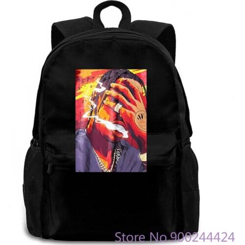 Harajuku Anime Hip Hop Smoking Print New Loose women men backpack laptop travel school adult student