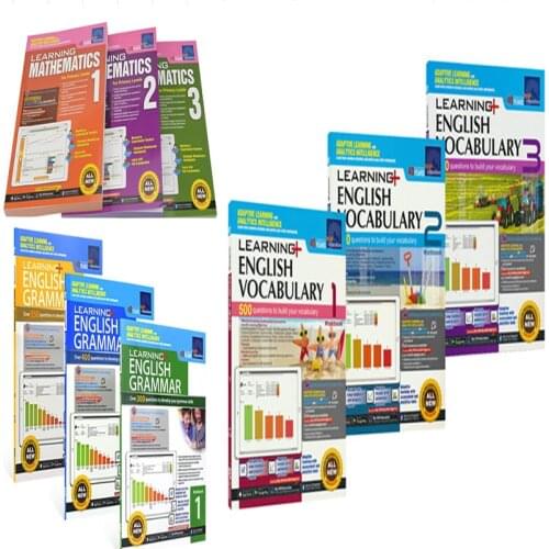 SAP Math Book For Learning Singapore Vocabulary Workbook Latest Spanish English 1-6 Volumes With Answers Kitaplar Books