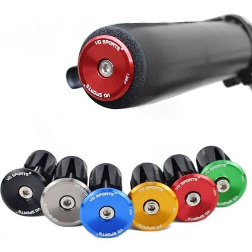 1 Pair Aluminium Alloy Bicycle Grip Handlebar End Cap Lock MTB Mountain Handle Bar Grips End Plugs for Bike Handlebar Accessory