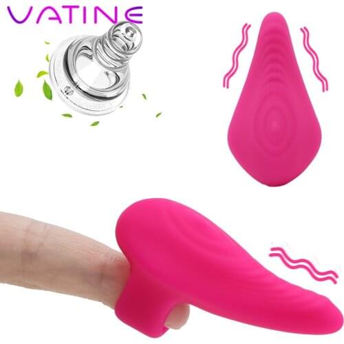 VATINE Sex Toys for Couple Female Masturbator Vagina Clitoris Stimulator Vibrator Silicone Finger Vibrator Products For Adults