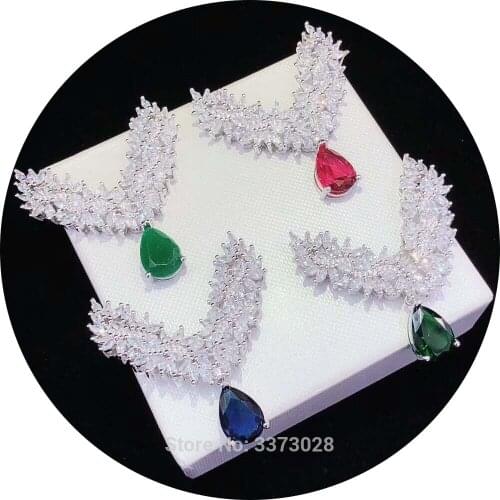 Womens 1pc Womens Silver Paved CZ Necklace Pendant DIY Jewelry Findings