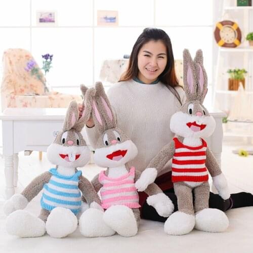 1pcs 100cm Cartoon Selling Item Plush Bugs Bunny Stuffed Animal Rabbit Kawaii Doll For Kids Soft Pillow For Girls