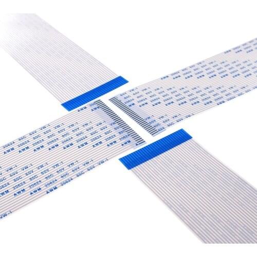 100pcs FFC FPC Flexible Flat Cable 1.25 mm pitch 30 PIN 60 100 150 200 300 450 500 600 mm Reverse Contact Sides Type B Opposite