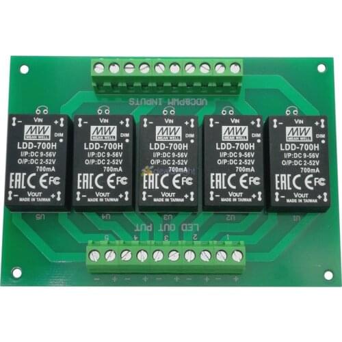 5 Channel Led Driver Board With LDD350H LDD500H LDD600H LDD700H LDD1000H MEANWELL Original Constant Current Step-Down LED Driver