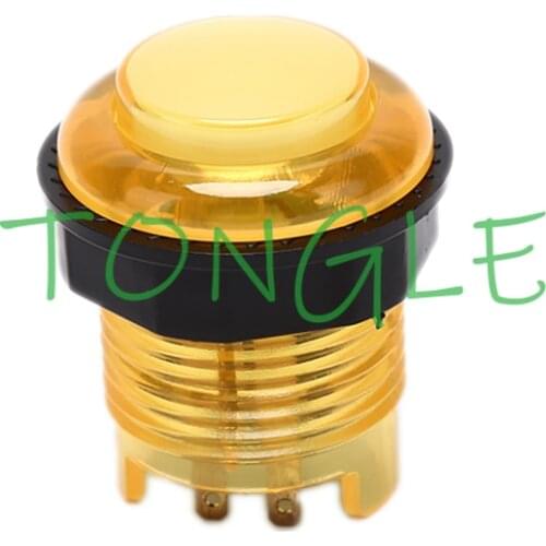 5 PCS Arcade 28 mm Light Illuminated LED Push Button Built-In 12 V LED Light with Micro Switch (5 colors)