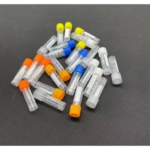 50pcs 1.8ml graduated Lab Using Plastic Sample Cryovial Freezing Tube With Silicone Gasket