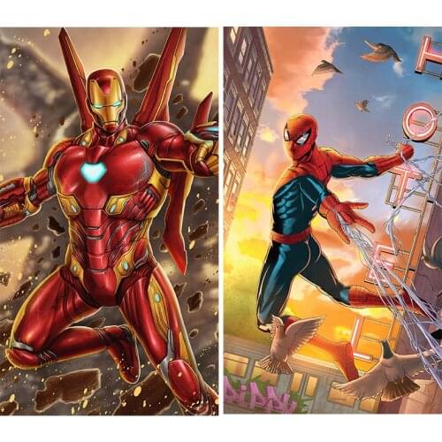 5D DIY Diamond Painting Marvel Movie Poster Superhero Hulk Anime Cross stitch Diamond Embroidery Mosaic Art Picture Decor Gift