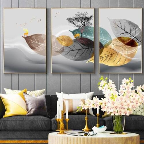 DIY Diamond Painting full Square round Diamond Painting Abstract Black and White Plant Rhinestone diamond embroidery Leaves