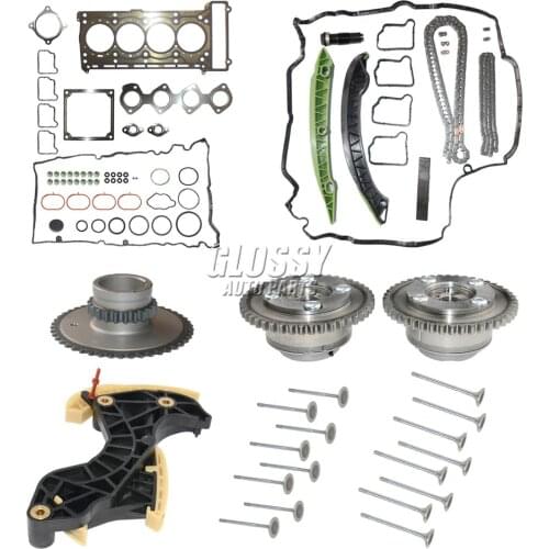 AP02 Timing Chain & Camshaft Adjuster & Gasket valve kit For Mercedes M271 C250 E250 SLK250 W203 W204 W212 W212 C180 C200 E200