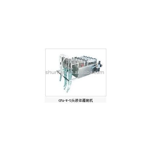 Free Shipping) Five Heads Piston Liquid Filling Machine (Semi-auto) (5-head oil dosing machine, water filling machine)