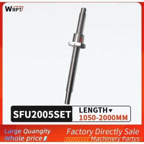 Cnc free shipping, SFU2005 ball screw, BKBF standard processing (EKEF/FKFF) length 100mm-1000mm, with SFU2005 nut, CNC