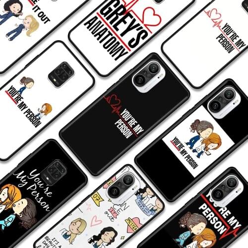 Phone Case For Xiaomi Redmi Note 10 9 9T 9S 8 8T 7 Pro Max TPU Cover Soft Fundas Black Capa Silicone Shell Grey is Anatomy