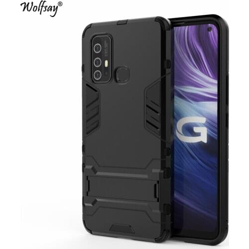 Wolfsay Case For Vivo Z6 Cover VIVO Z6 Slim PC + Soft Rubber Armor Case For BBK Vivo Z6 5G Case Phone Holder Stand Fundas 6.57"