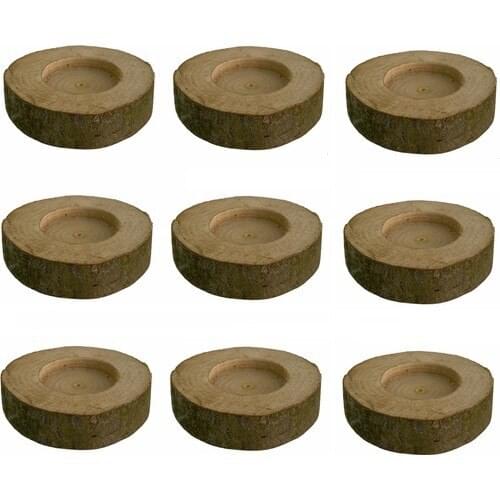 DEEMBRO Decorative Wooden Candlesticks